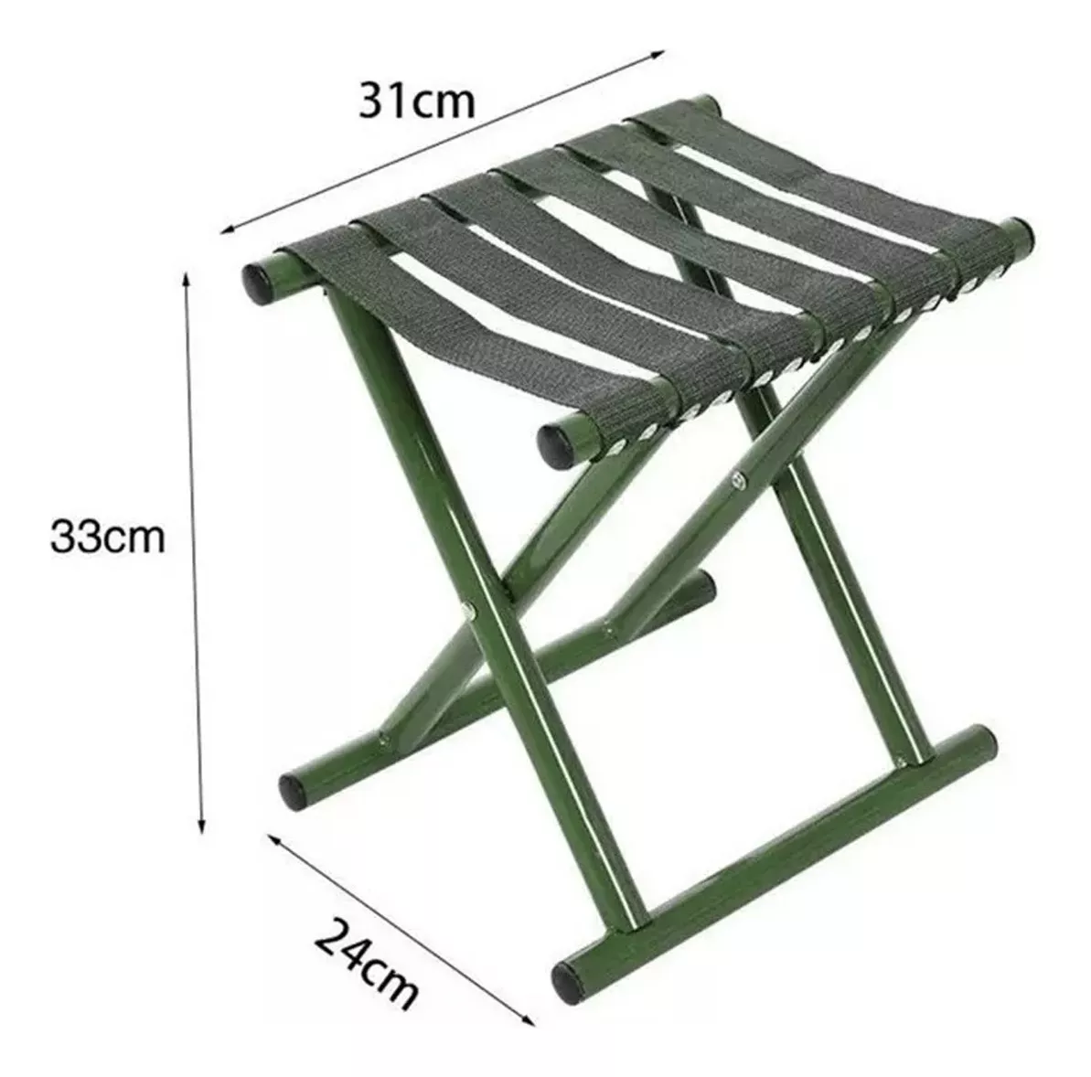 SILLA PORTÁTIL PISO PLEGABLE CAMPING CAZA PLAYA PESCA 33 CM - 2