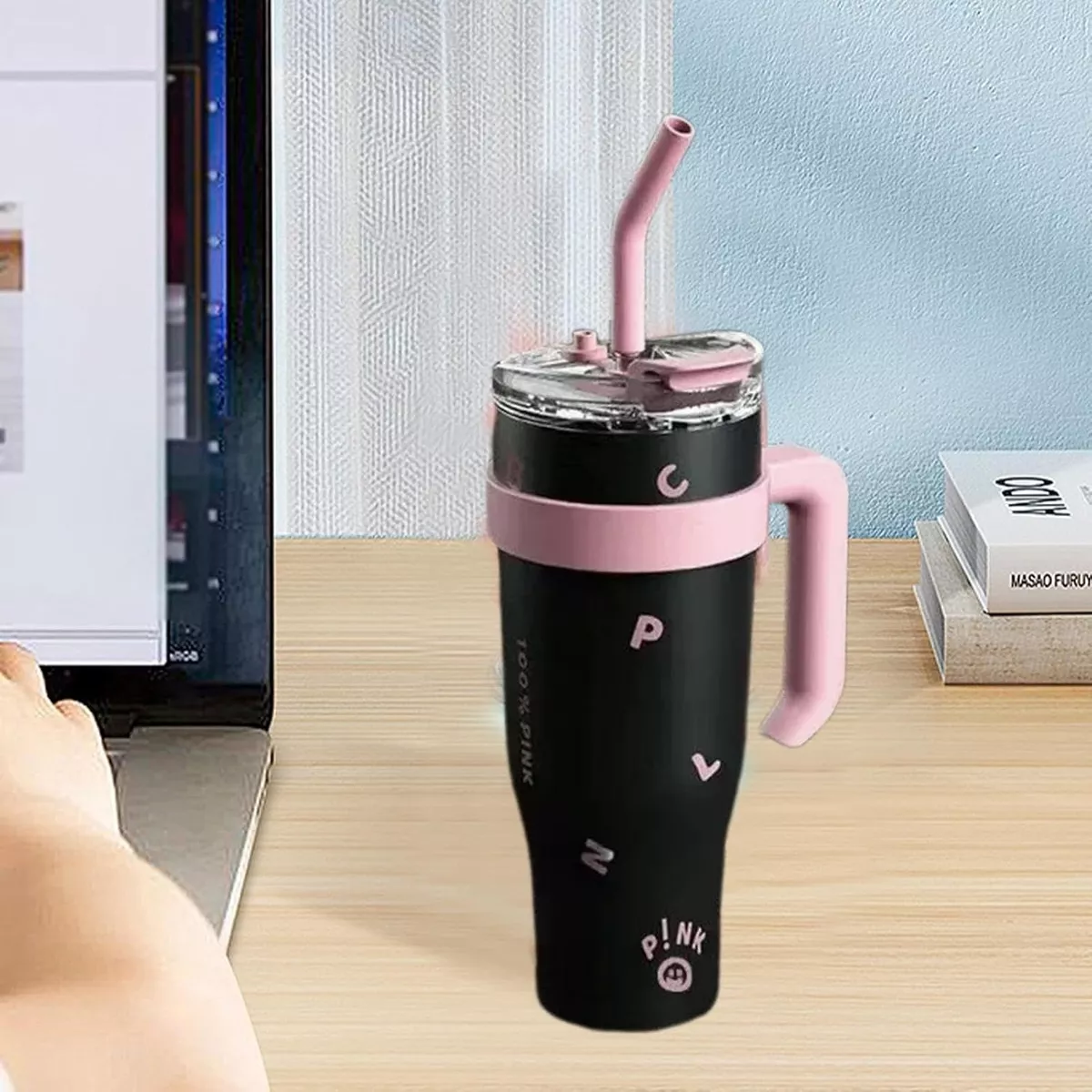 VASO TÉRMICO MUG DE ACERO INOXIDABLE 1.2 L CON FRIO Y CALOR VERDE - 4