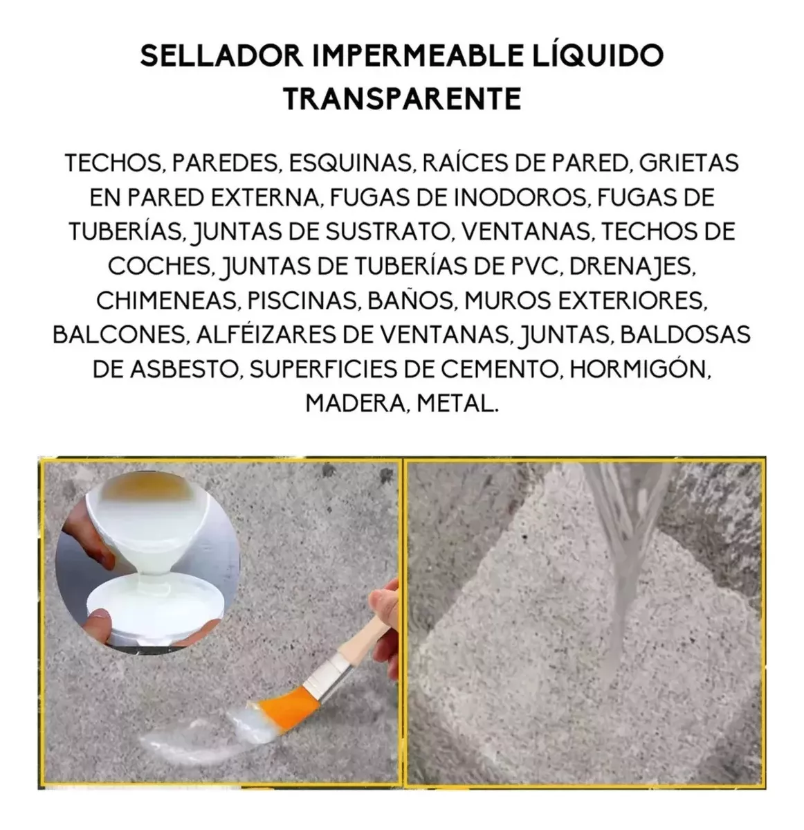 3 SELLADOR ADHESIVO IMPERMEABLE TRANSPARENTE TAPA GOTERA 300 - 4