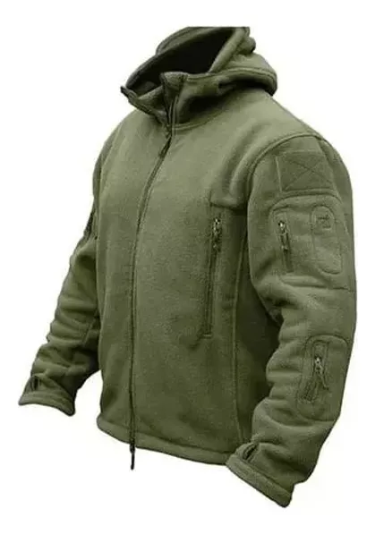 POLERON TACTICO MILITAR DE POLAR VERDE XXL - 1