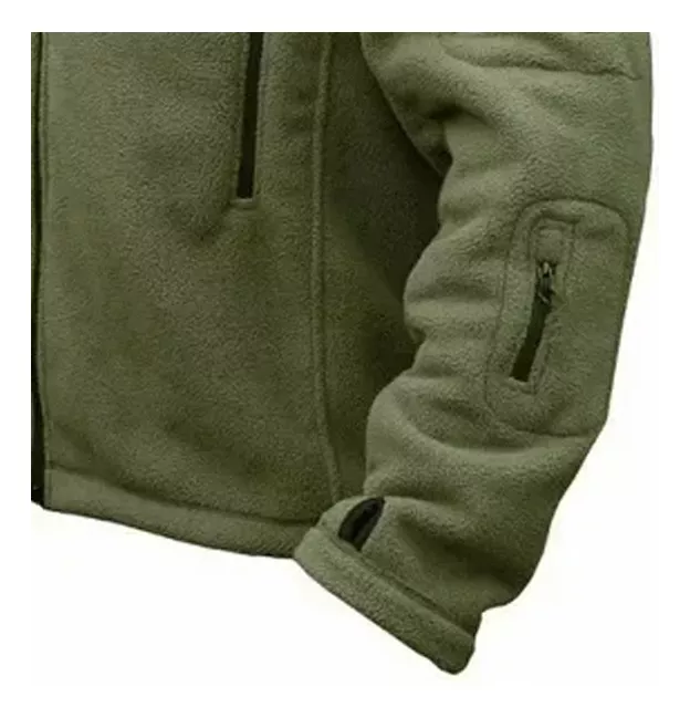 POLERON TACTICO MILITAR DE POLAR VERDE XXL - 2