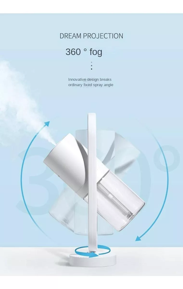 HUMIDIFICADOR DIFUSOR CON LÁMPARA PROYECCIÓN PARA CASA AUTOS BLANCO - 2