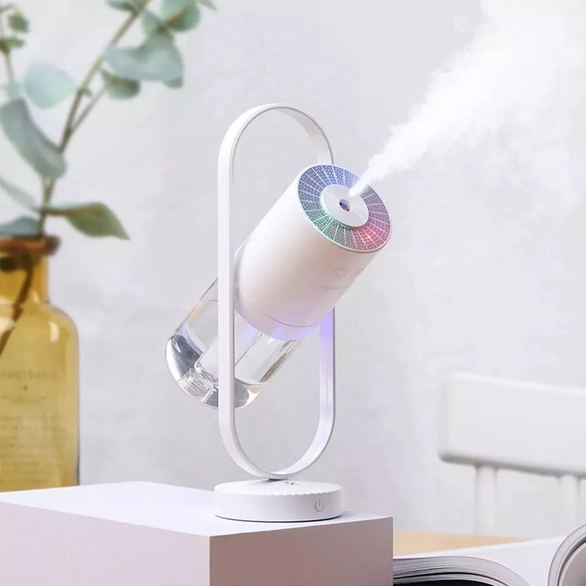 HUMIDIFICADOR DIFUSOR CON LÁMPARA PROYECCIÓN PARA CASA AUTOS BLANCO - 3