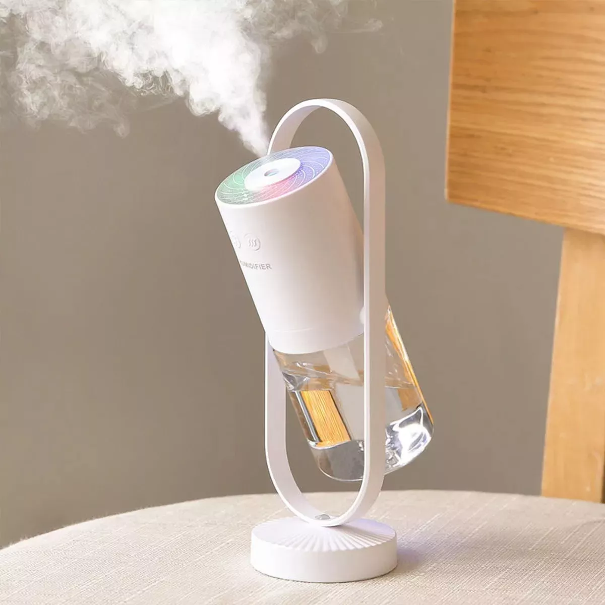 HUMIDIFICADOR DIFUSOR CON LÁMPARA PROYECCIÓN PARA CASA AUTOS BLANCO - 5