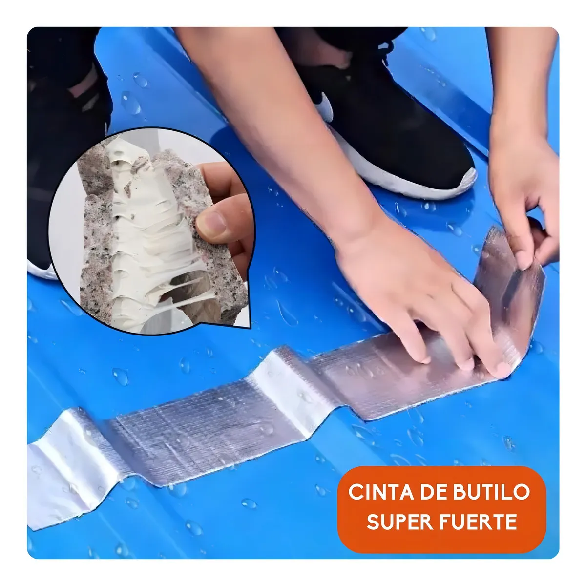 ADHESIVO CINTA TAPAGOTERA TECHO SELLADOR IMPERMEABL 5CM X 5M - 5