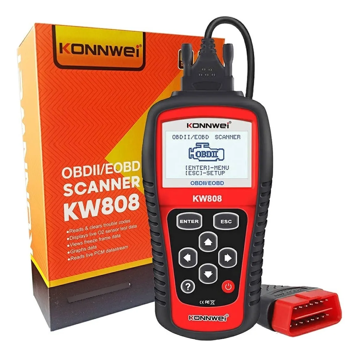 ESCÁNER AUTOMOTRIZ OBD2 MULTIFUNCIONAL CON PANTALLA LCD - 1
