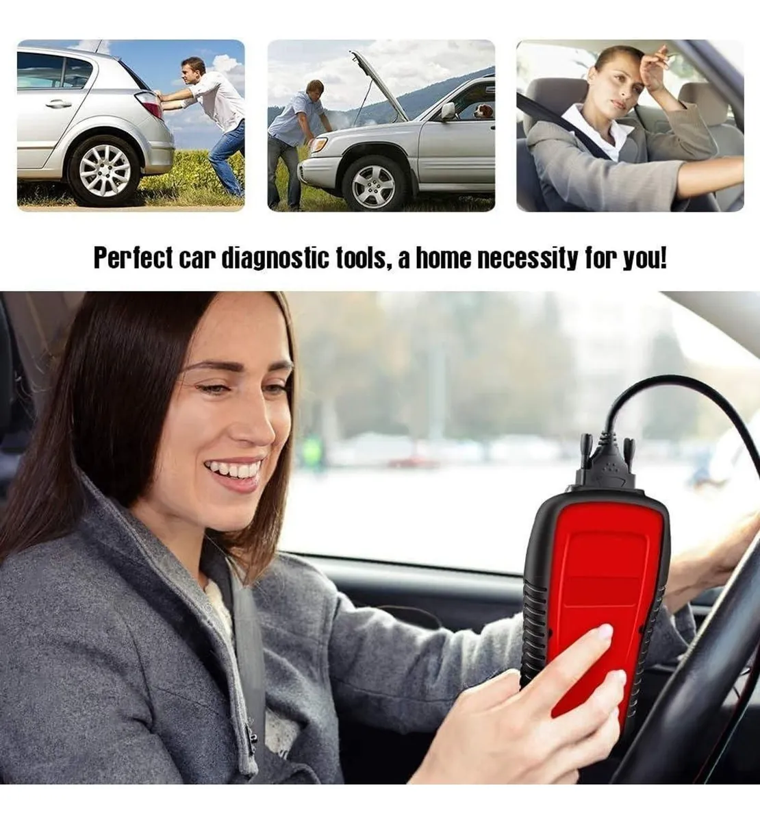 ESCÁNER AUTOMOTRIZ OBD2 MULTIFUNCIONAL CON PANTALLA LCD - 7