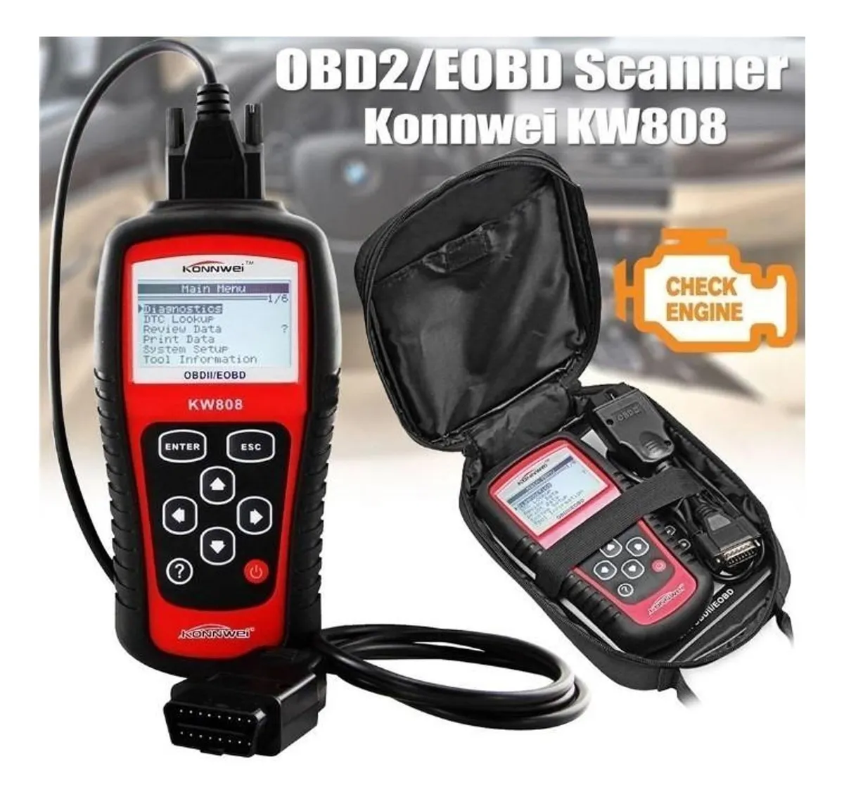 ESCÁNER AUTOMOTRIZ OBD2 MULTIFUNCIONAL CON PANTALLA LCD - 8