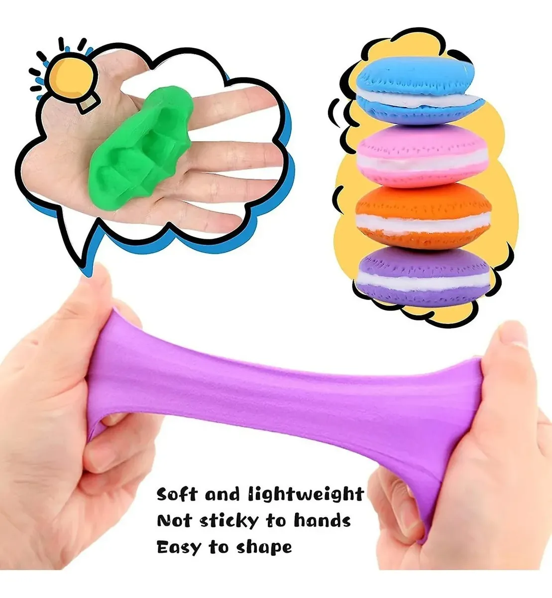 12 MASITAS MOLDEABLE 10GRS GOMA EVA SLIME + ESTECAS - 5