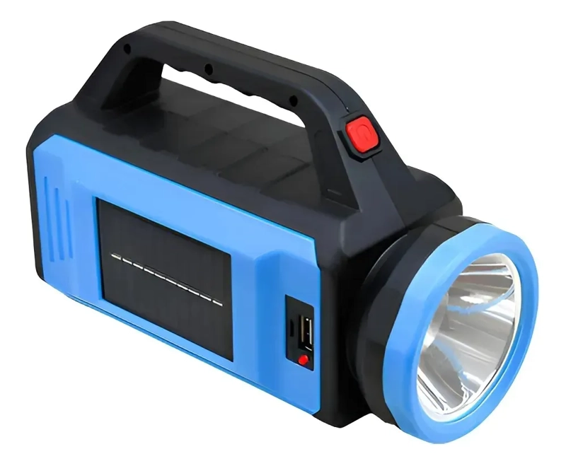 LINTERNA SOLAR MULTIFUNCIONAL LUZ EN COLOR BLANCO RECARGABLE USB - 1
