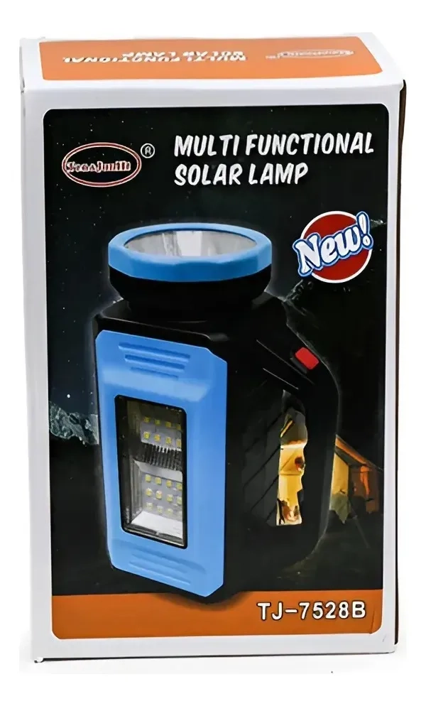 LINTERNA SOLAR MULTIFUNCIONAL LUZ EN COLOR BLANCO RECARGABLE USB - 2