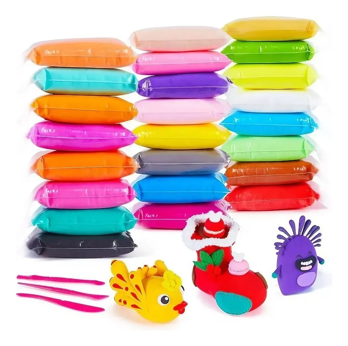 24 MASA MOLDEABLE FUMMY TIPO GOMA EVA GUMMY SLIME - 1