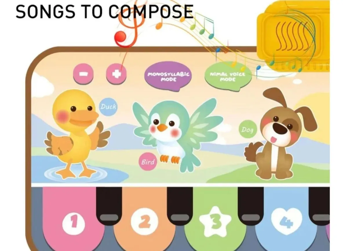 ALFOMBRA SENSORIAL TAPETE BAILE DE PIANO MUSICAL PARA NIÑOS - 4