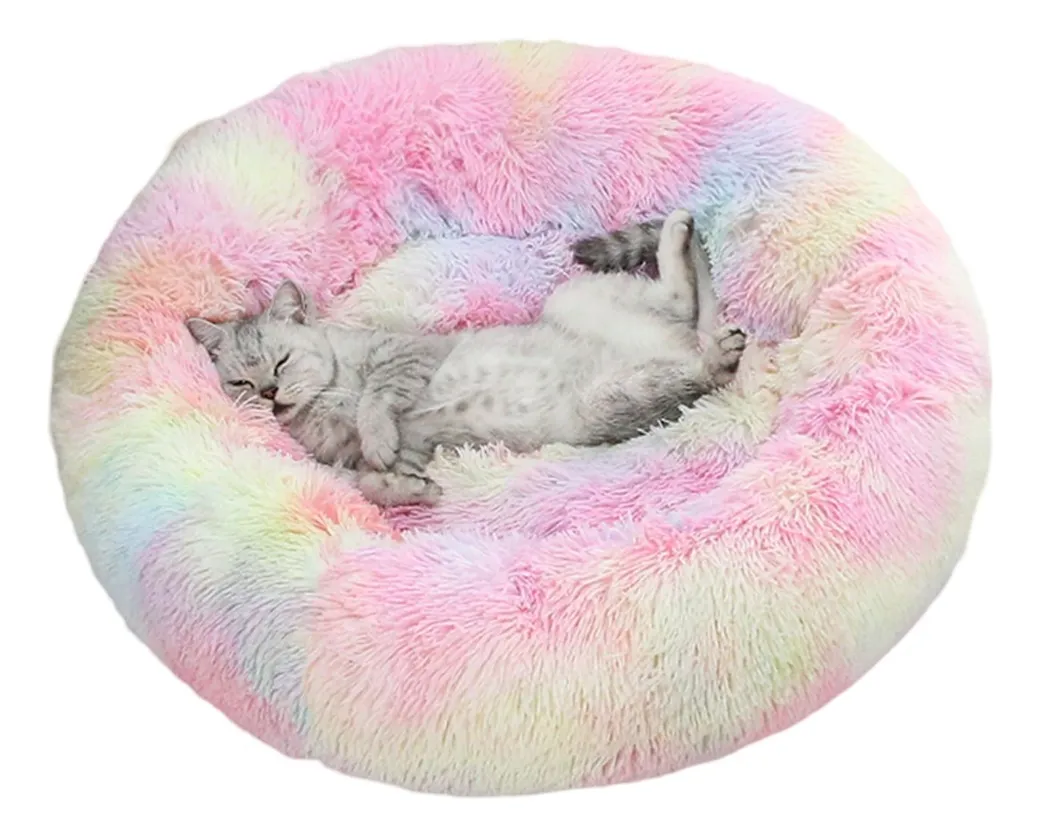 CAMA MASCOTA ANTIESTRES PERRO GATO DE 50 CMS ULTRASUAVE ROSA - 1