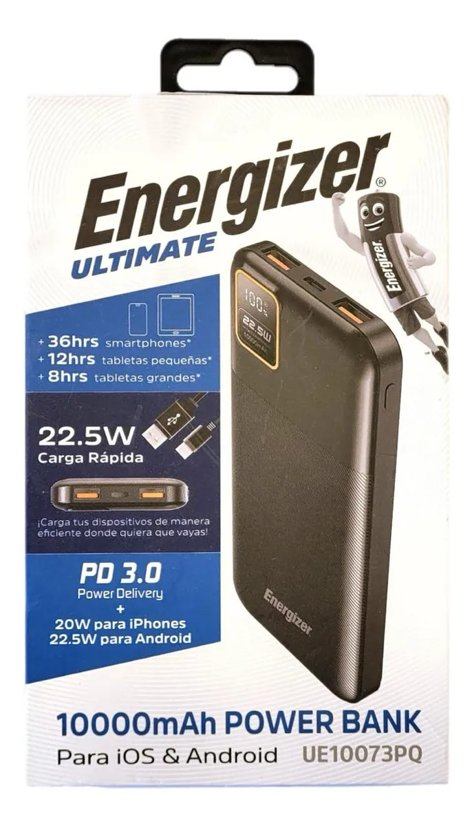 POWER BANK ENERGIZER ULTIMATE PORTATIL 10000MAH NEGRO - 2