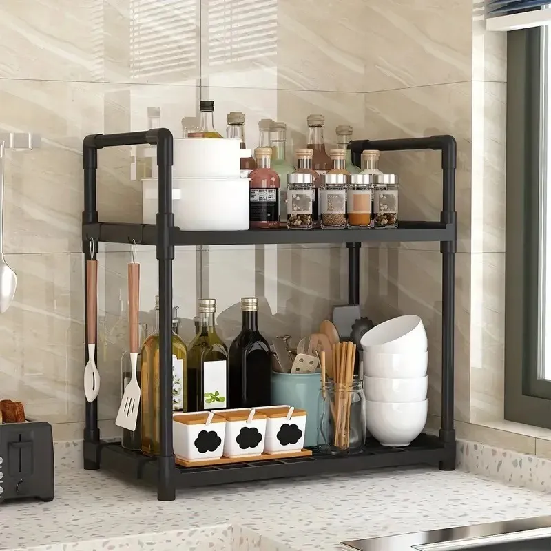 ESTANTE ORGANIZADOR MULTIFUNCIONAL DE 2 NIVELES 49X48X26CM - 4