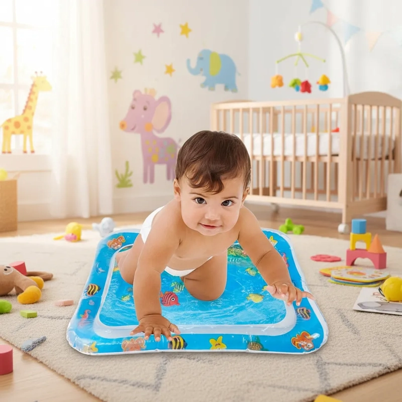 ALFOMBRA SENSORIAL DE AGUA INFLABLE PARA BEBE COJIN PISCINA - 3