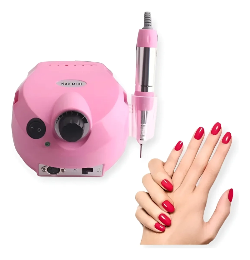 PULIDOR DE UÑAS TALADRO PARA MANICURE ELE CTRICO ROSA - 1