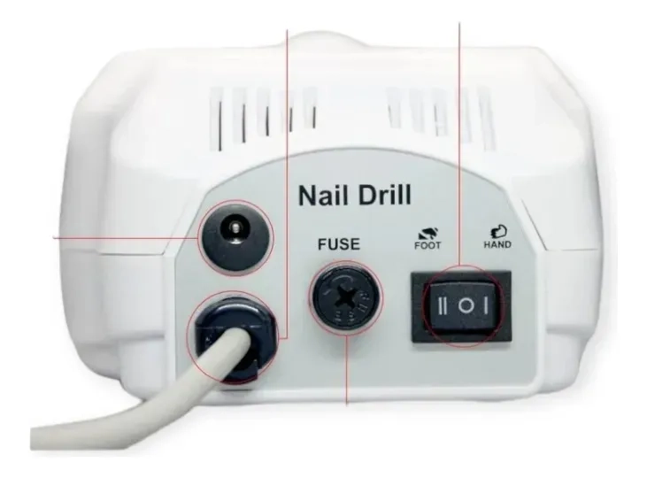 PULIDOR DE UÑAS TALADRO PARA MANICURE ELE CTRICO BLANCO - 4
