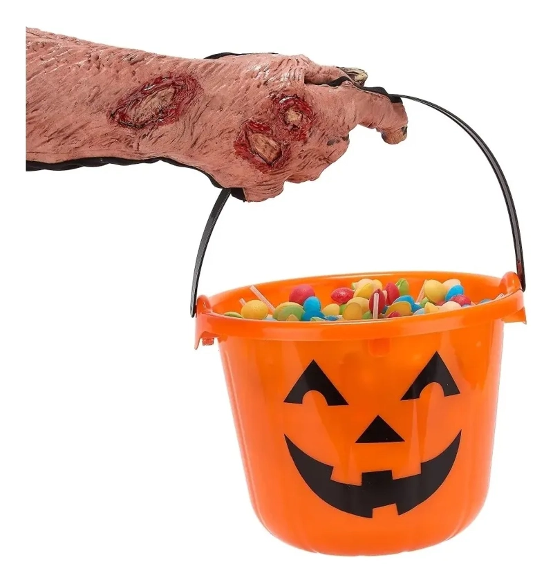 6 CUBO CALABAZA GRANDE DULCES HALLOWEEN BALDE DULCE O TRUCO - 4