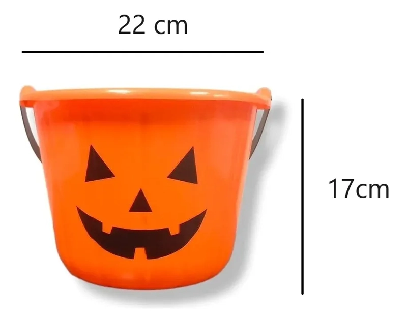 6 CUBO CALABAZA GRANDE DULCES HALLOWEEN BALDE DULCE O TRUCO - 5