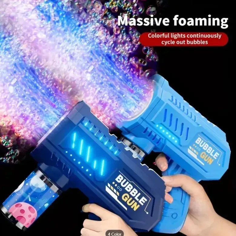 JUGUETE PISTOLA DE BURBUJAS ELE CTRICA RECARGABLE PARA NIÑOS - 4