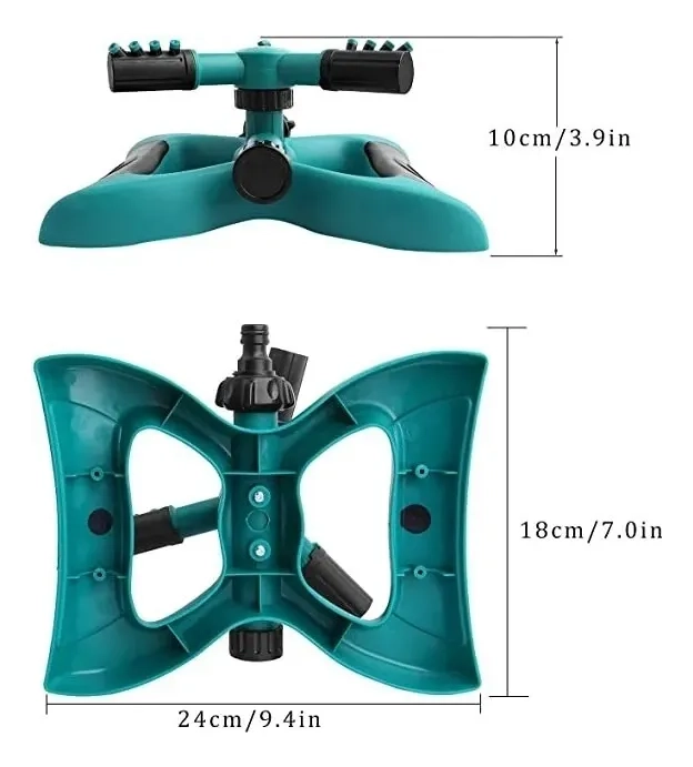 ASPERSOR DE 3 BRAZOS GIRATORIO 360° RIEGO JARDIN - 2