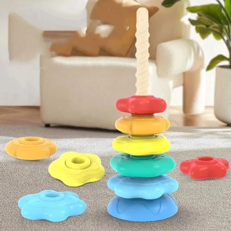 TORRE ARCOIRIS APILABLE GIRATORIA PARA NIÑOS - 4