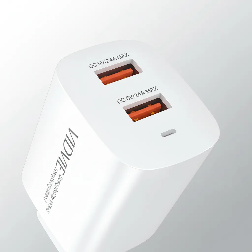 CARGADOR USB DUAL DE CELULAR CARGA RAPIDA + CABLE C - 3
