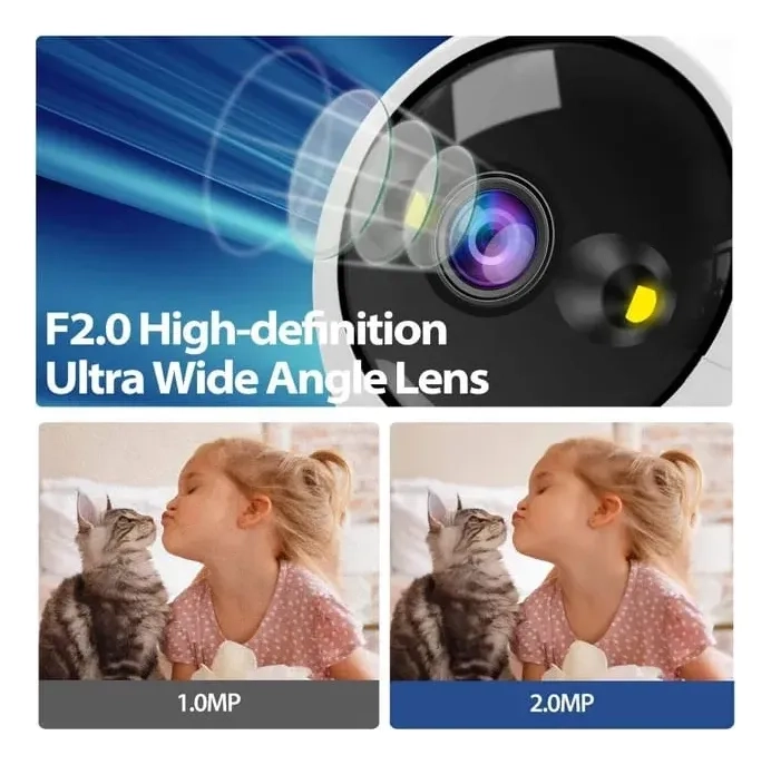CAMARAS DE SEGURIDAD WIFI VIDEOLLAMADA BIDIRECCIONAL 1080P BLANCO - 3