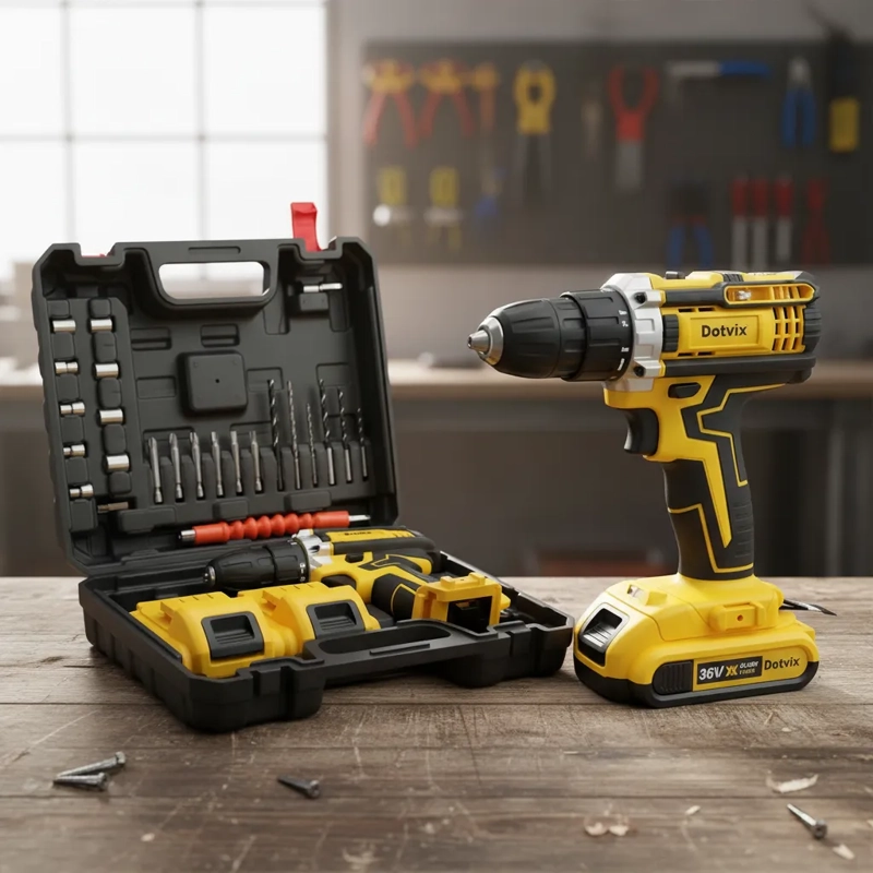 TALADRO RECARGABLE 36 VOLT DOTVIX 2 BATERIA AMARILLO 50/HZ AMARILLO 50 - 5