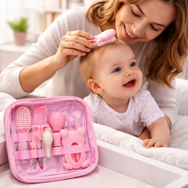 SET ASEO BEBES INFANTIL CUIDADO ROSA - 4