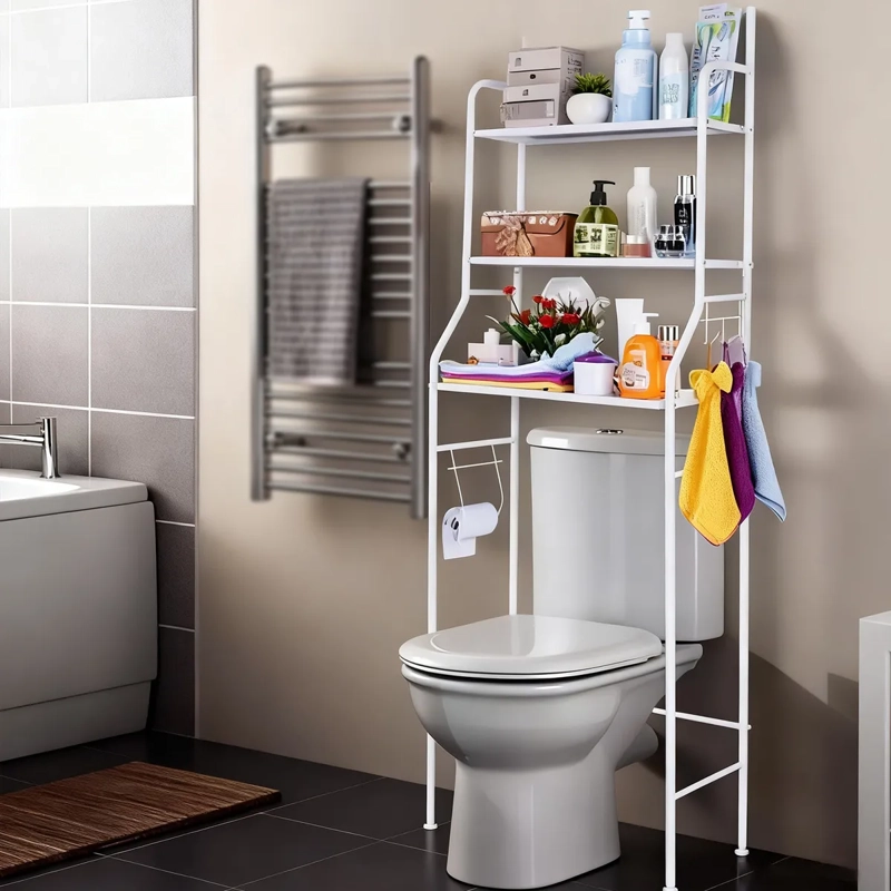 ESTANTE MUEBLE ORGANIZADOR DE BAÑO 3NVL COLOR COLORES BLANCO BLANCO - 1