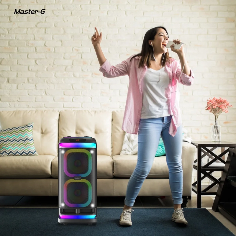 PARLANTE KARAOKE BLUETOOTH CENTURY 6,5 MICROFONO MASTER-G NEGRO - 9