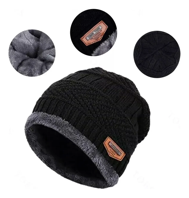 GORRO BUFANDA CUELLO UNISEX PARA INVIERNO FRIO LANA - 1