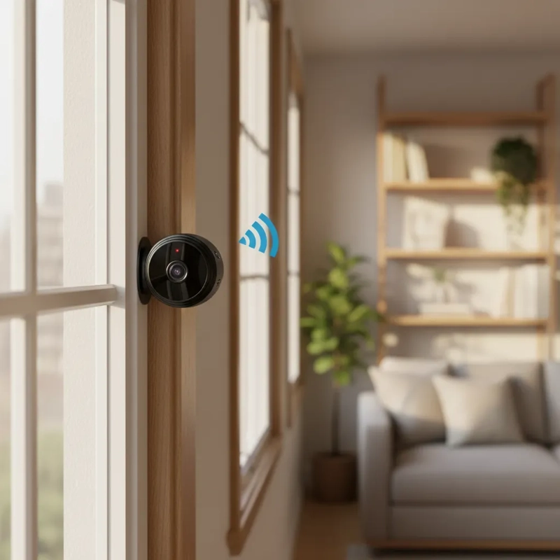 MINI CAMARA DE SEGURIDAD A9 INALAMBRICA WIFI 1080P P2P NEGRO - 5