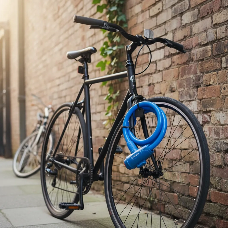 CANDADO PARA BICICLETA MOTO TRABA CADENA SEGURIDAD MULTIUSO AZUL - 1