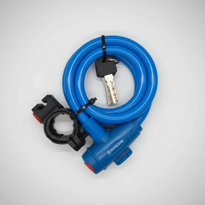 CANDADO PARA BICICLETA MOTO TRABA CADENA SEGURIDAD MULTIUSO AZUL - 3