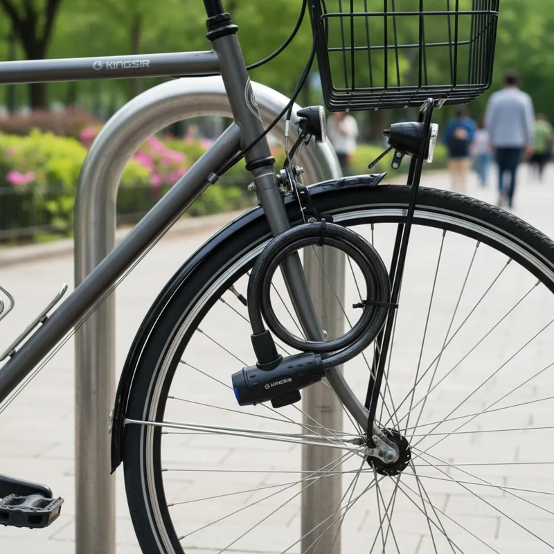 CANDADO PARA BICICLETA MOTO TRABA CADENA SEGURIDAD MULTIUSO NEGRO - 2