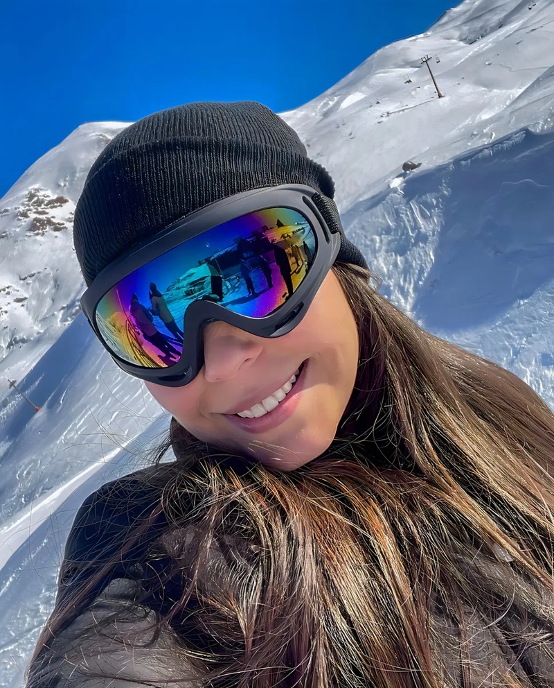 ANTIPARRAS GAFAS DE NIEVE CON FILTRO UV PARA SNOWBOARD NEGRO ESPEJADO - 1