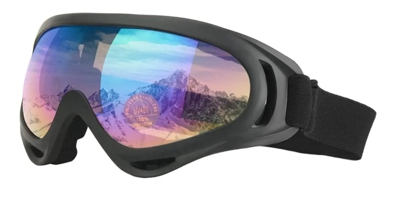 ANTIPARRAS GAFAS DE NIEVE CON FILTRO UV PARA SNOWBOARD NEGRO ESPEJADO - 4