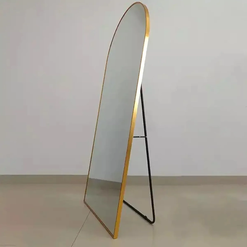 ESPEJO DE SUELO OVALADO CON SOPORTE DE LUJO 160X50CM BEIGE - 3