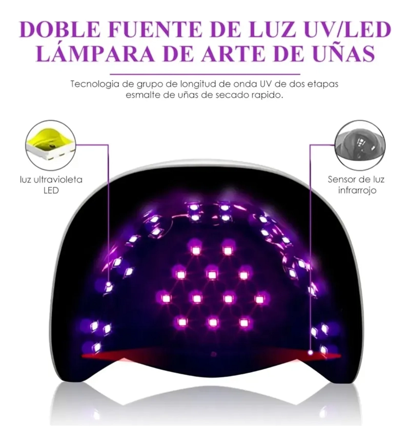 LAMPARA PARA UÑAS SECADORA SUN S2 PROFESIONAL 268W CABINA UV - 1