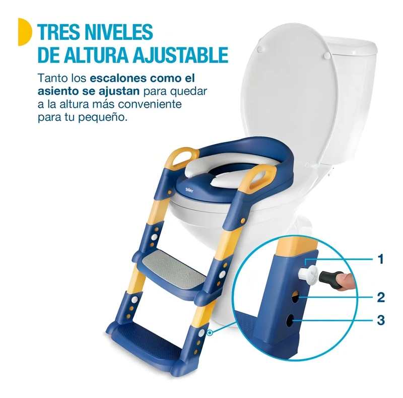 ASIENTO ENTRENADOR NIÑA NIÑO CON ESCALERA PLEGABLE 2-5 AÑOS - 4
