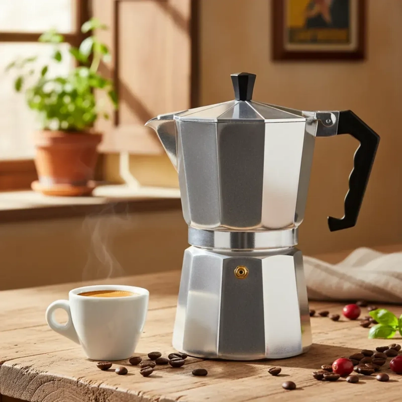 CAFETERA ITALIANA 9 TAZAS + MOLINILLO ELE CTRICO DE GRANOS - 1
