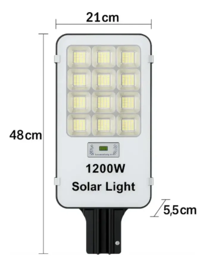 FOCO SOLAR 1200W LED ILUMINACION ALTA POTENCIA EXTERIOR - 2