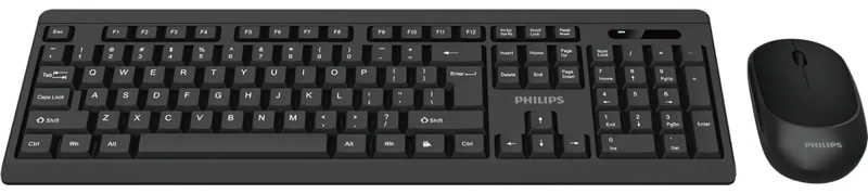 KIT TECLADO CON MOUSE INALAMBRICO PHILIPS C501 COLOR NEGRO - 4