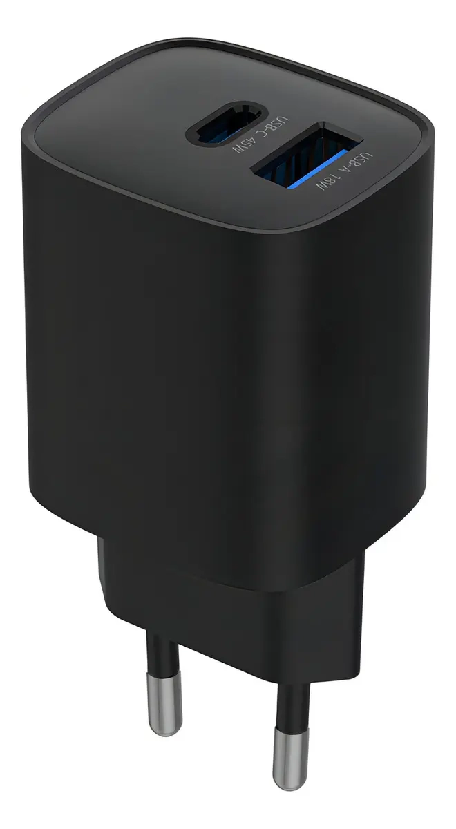 CARGADOR PORTATIL CARGA RAPIDA 45W + CABLE USB-C MASTER-G COLOR NEGRO - 5