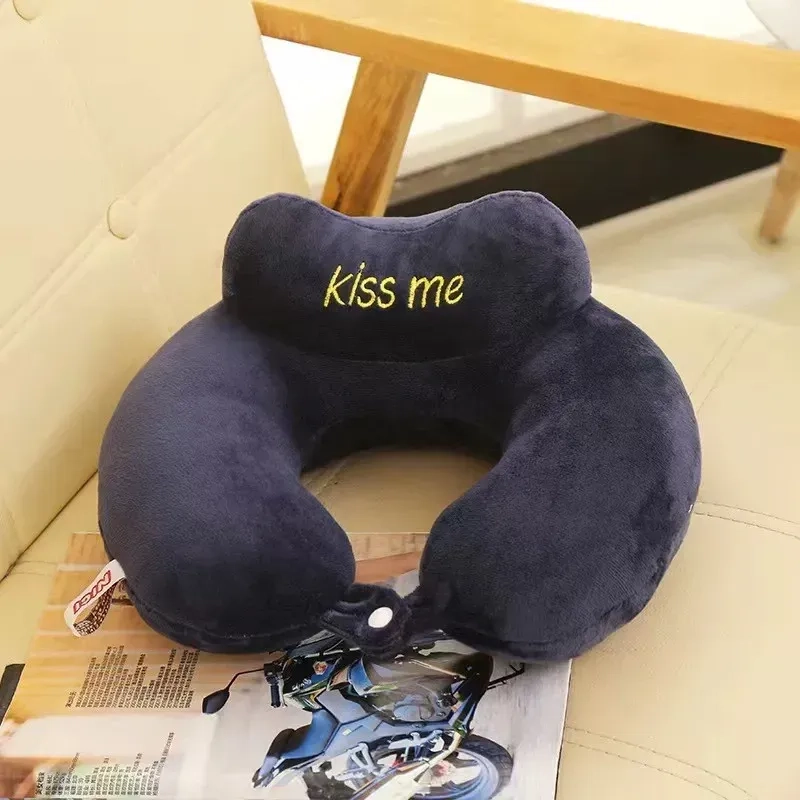 ALMOHADA COJIN SOPORTE CUELLO CERVICAL AZUL OSCURO - 3