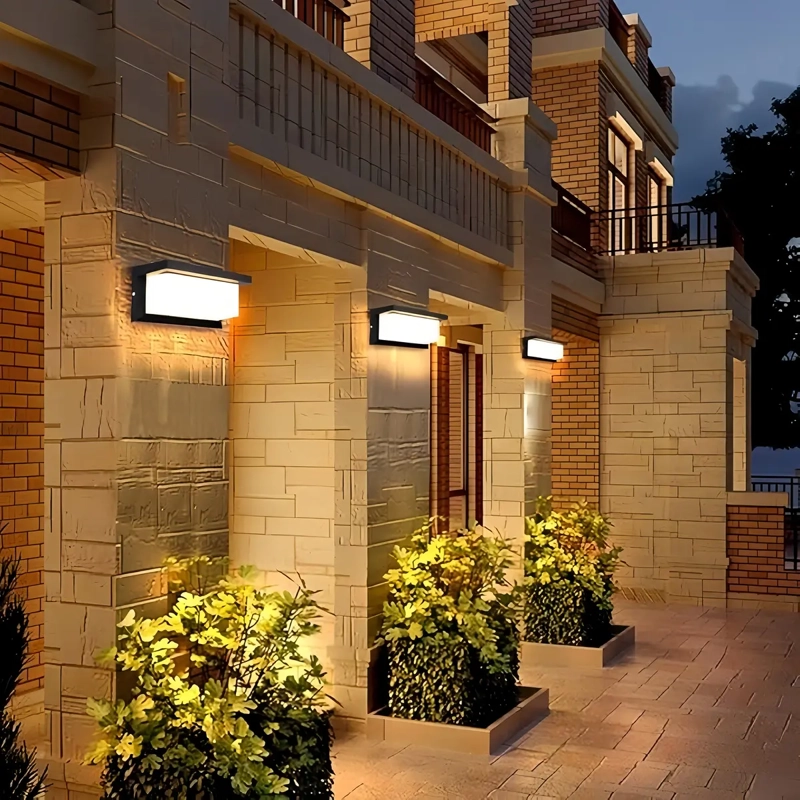 APLIQUE LED EXTERIOR IP65 NEGRO 18W MODERNO IMPERMEABLE - 1